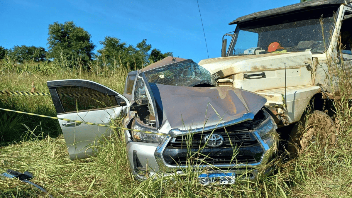 Casal de idosos morre após acidente envolvendo caminhonete e caminhão na BR-153, em Rialma