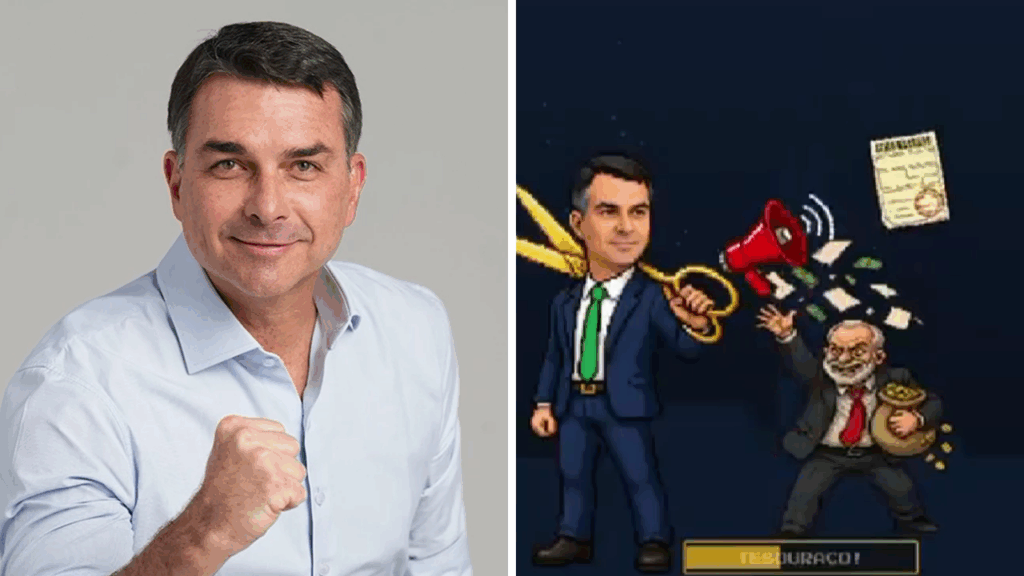 Flávio Bolsonaro e jogo “Tesouraço”