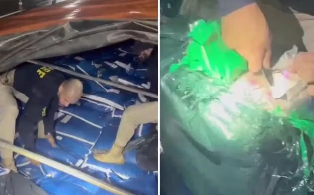 Cocaína escondida em carga de milho: dois homens são presos com mais de 300 kg de droga em caminhão