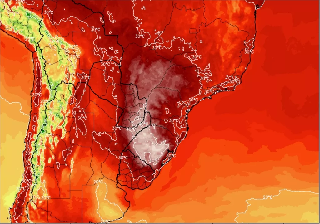 Domo de calor: Massa de ar vinda da Argentina eleva temperatura no Brasil