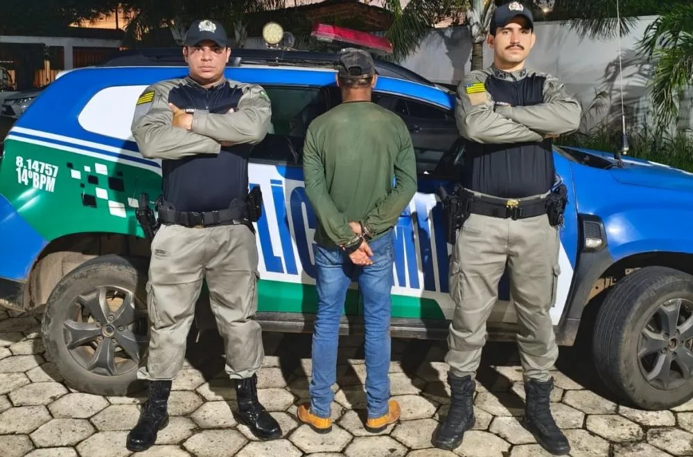 Padrasto morde coxa de menina de 7 anos em Uruaçu e é preso pela PMGO