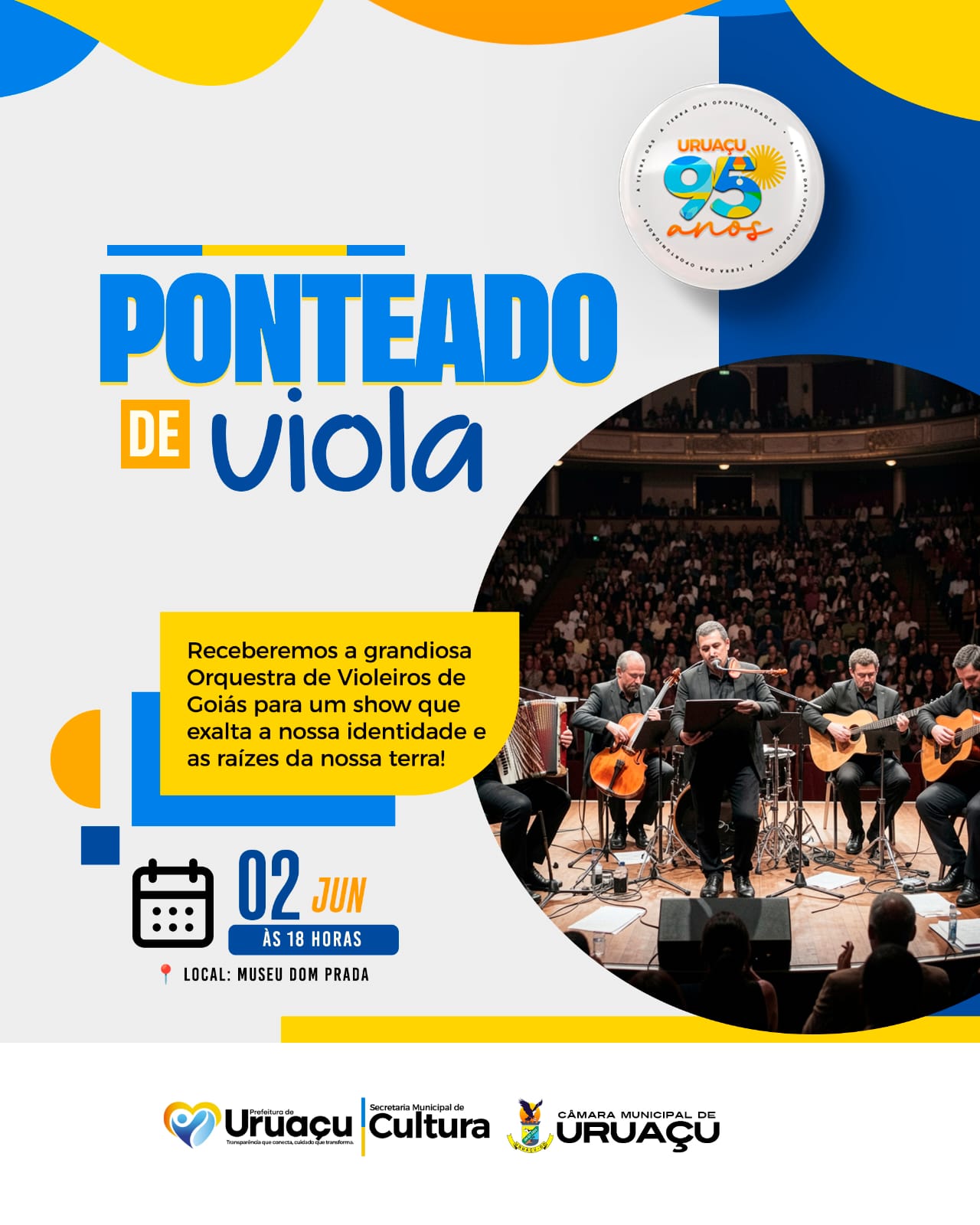 Comemorações do aniversário de Uruaçu: VAI TER PONTEADO DE VIOLA NO MUSE