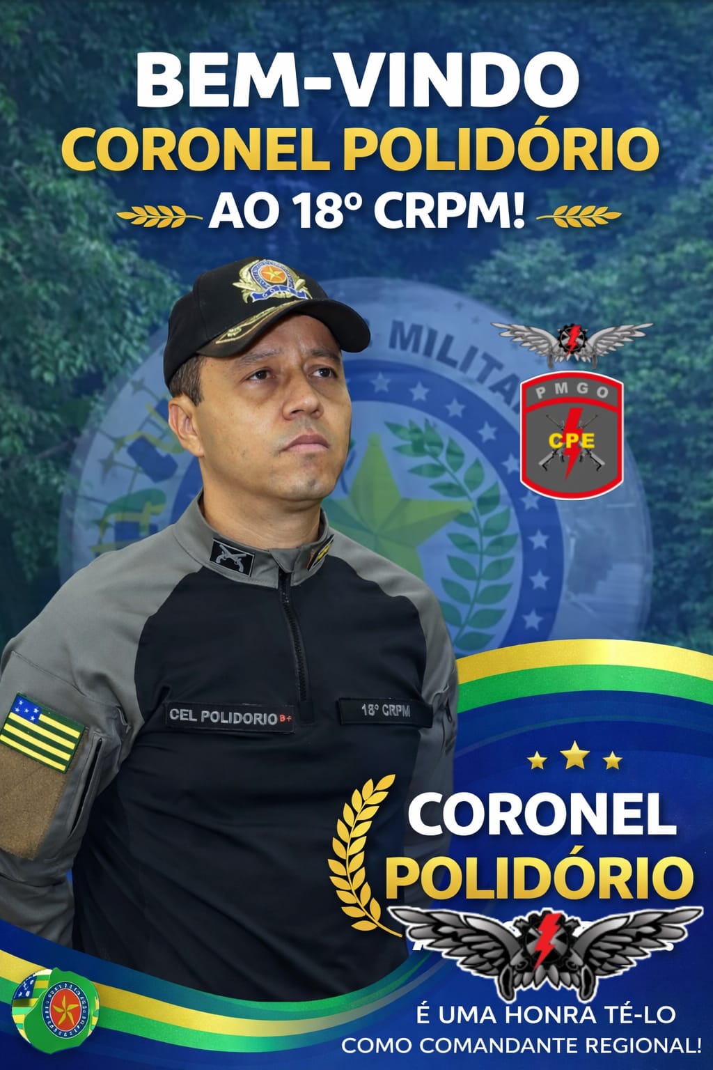 Coronel Polidorio Assume o Comando do 18 CRPM de Uruaçu