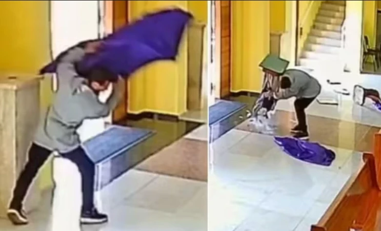 Homem invade igreja em SP, destrói imagens de santos e foge