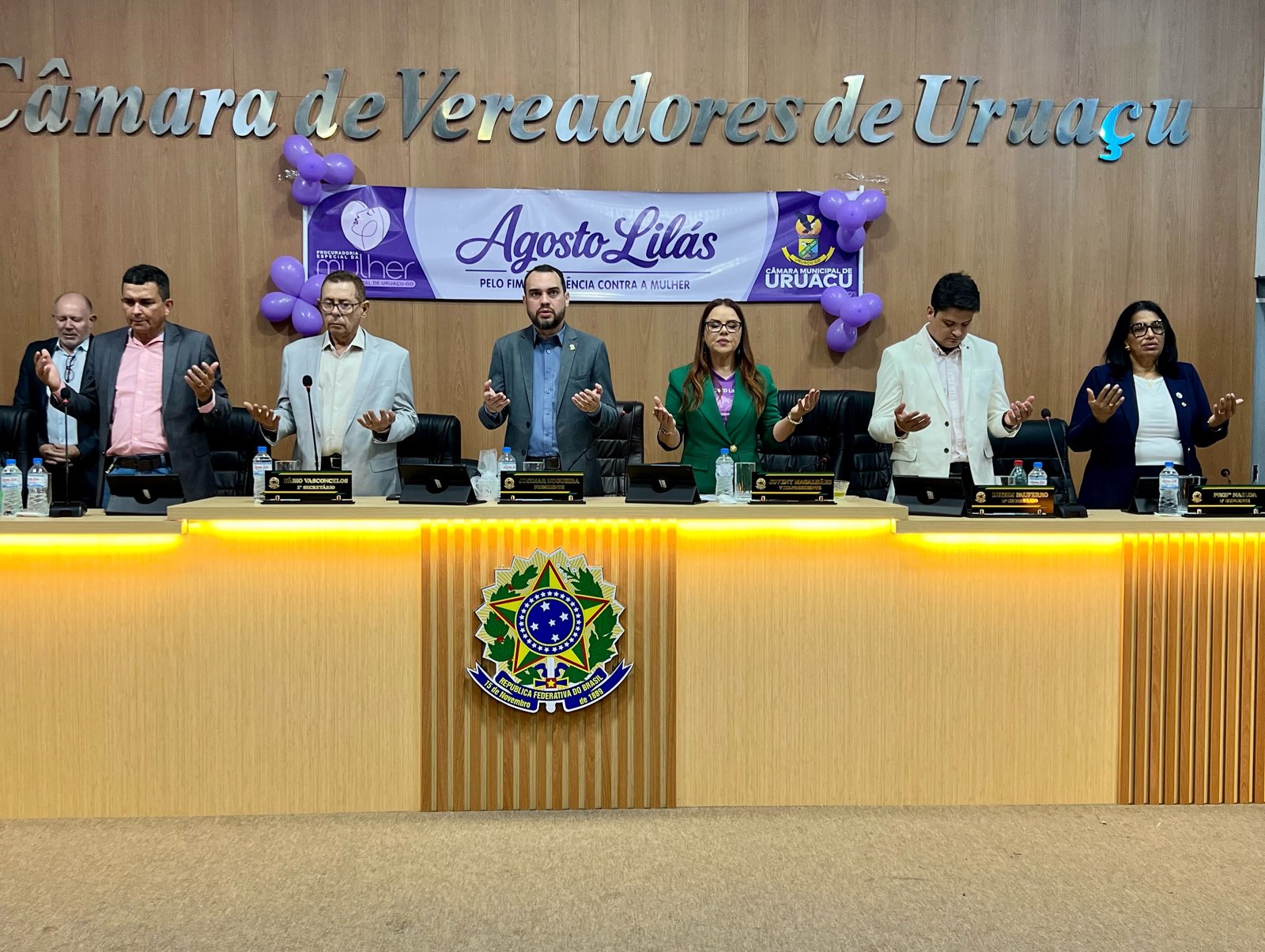 Agosto Lilás: Câmara de Uruaçu em defesa das mulheres e do enfrentamento à violência de gênero