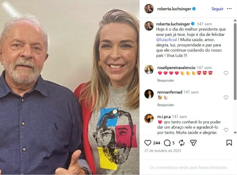 Luchsinger parabeniza Lula em 2023