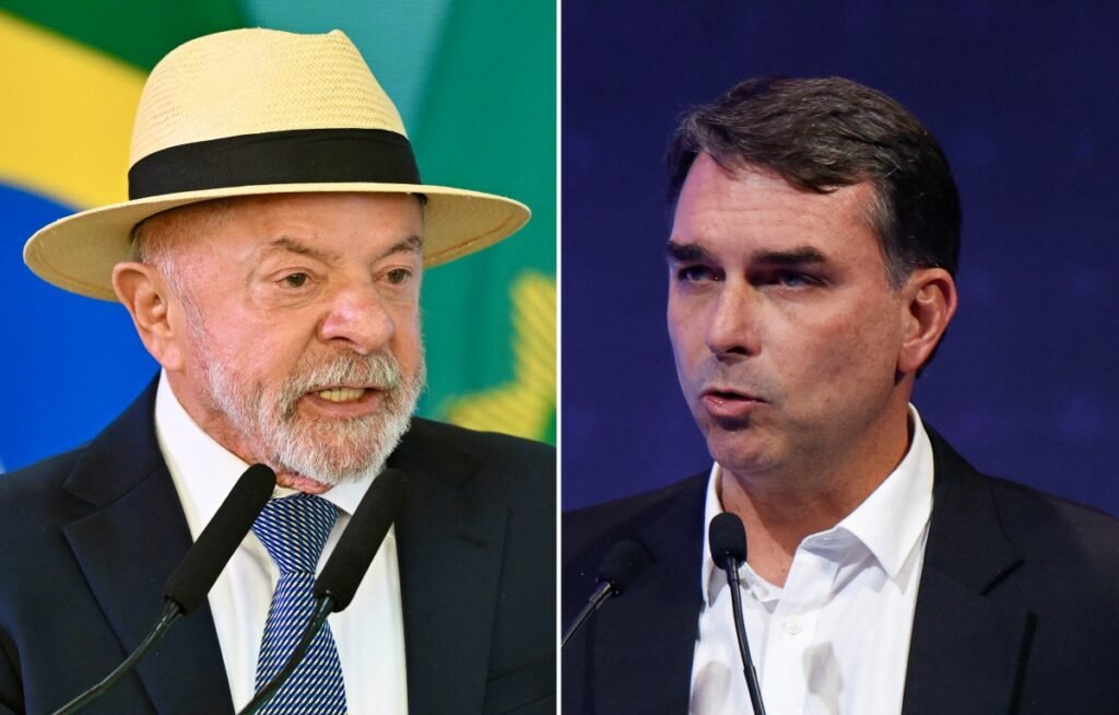 Lula e Flávio Bolsonaro