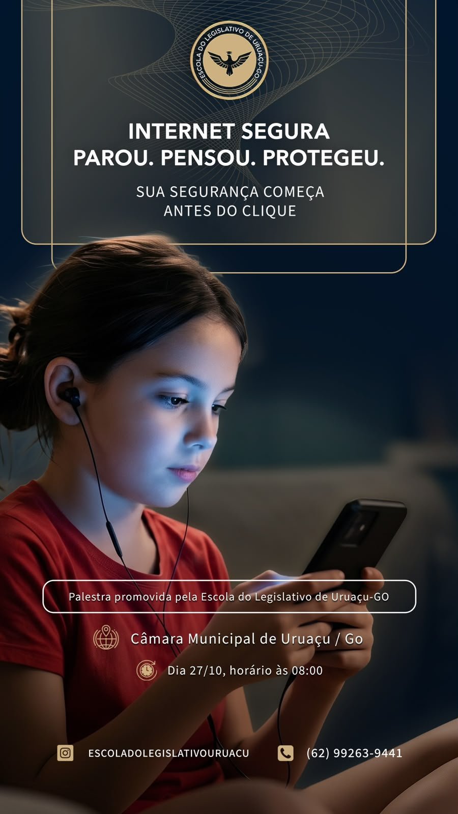 Câmara de Uruaçu promove palestra sobre uso seguro da internet