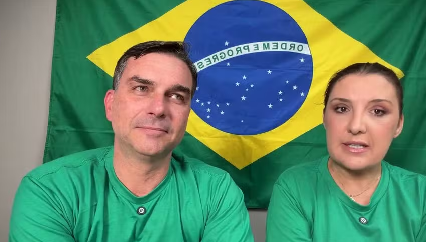 Flávio Bolsonaro e Daniella Marques