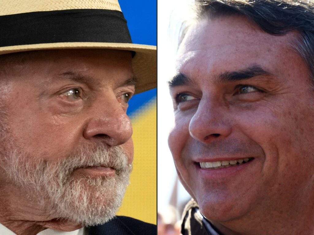Lula e Flávio Bolsonaro